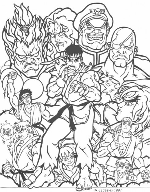 Street Fighter Coloring Pages at GetColorings.com | Free printable
