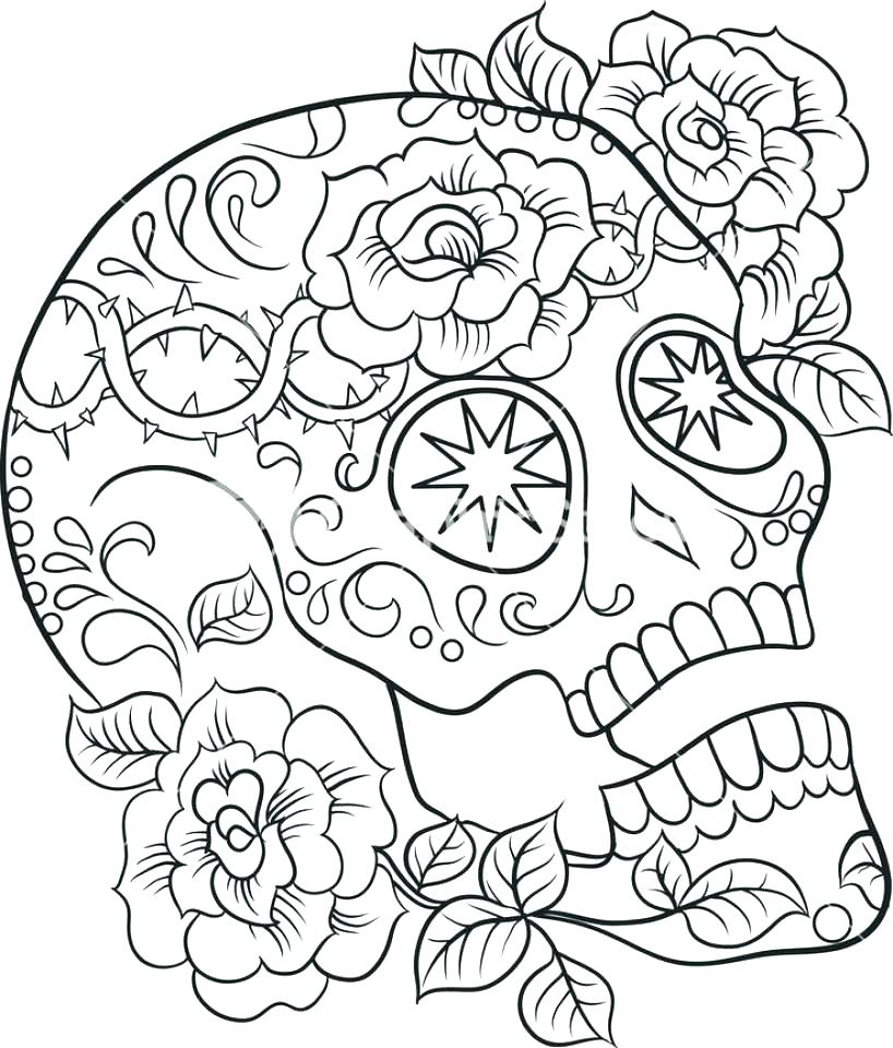 Sugar Skull Coloring Pages Pdf at GetColorings com Free printable