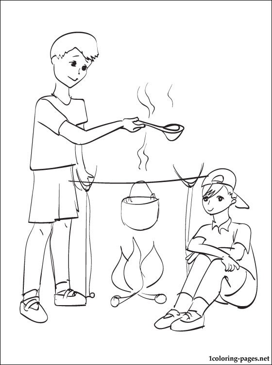 Summer Camp Coloring Pages at GetColorings.com | Free printable