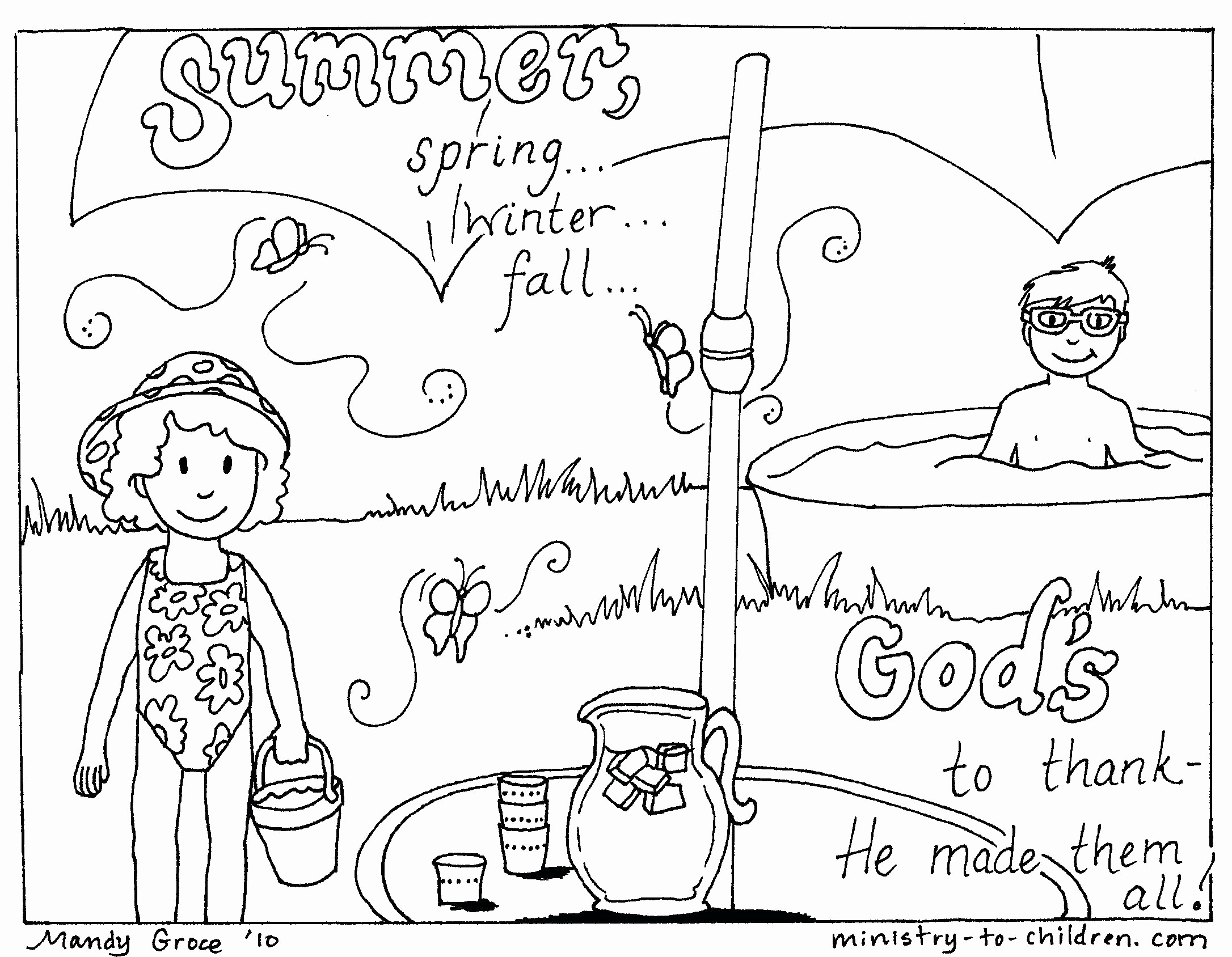Summer Coloring Pages For Older Kids at GetColorings.com | Free