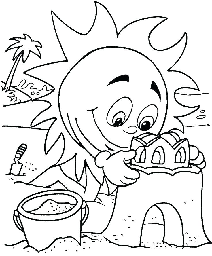 Summer Vacation Coloring Pages Free Printable