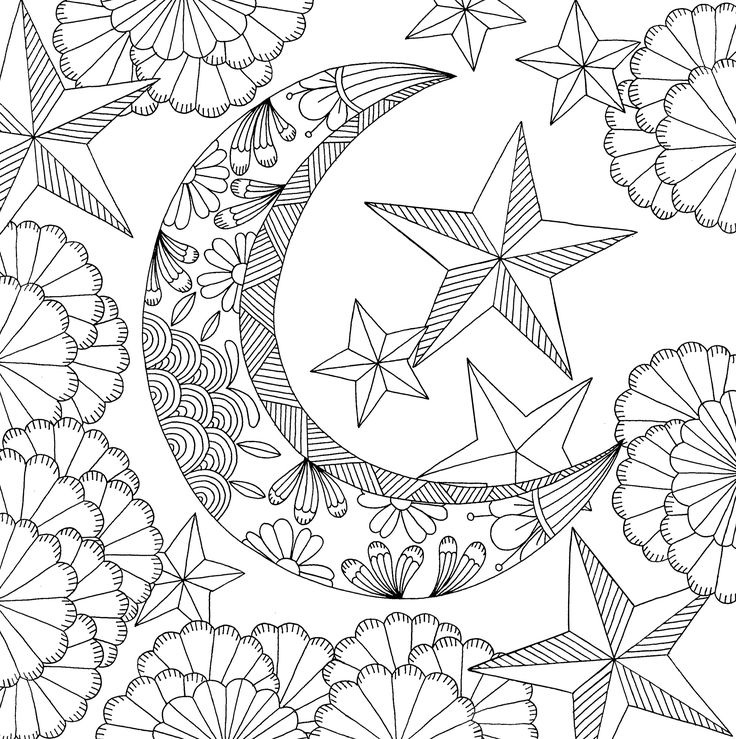 Sun Moon Stars Coloring Pages At GetColorings Free Printable 