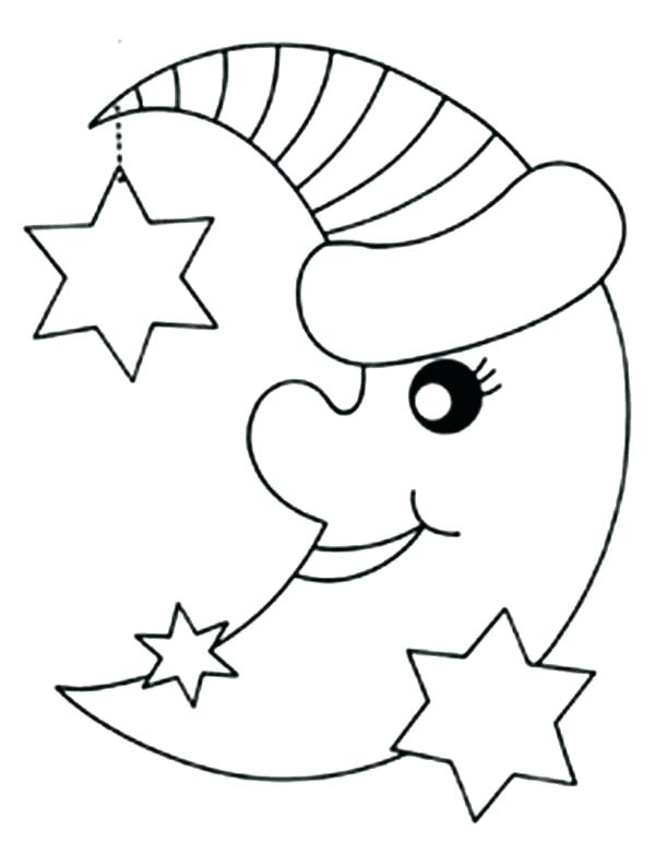 Sun Moon Stars Coloring Pages At GetColorings Free Printable 