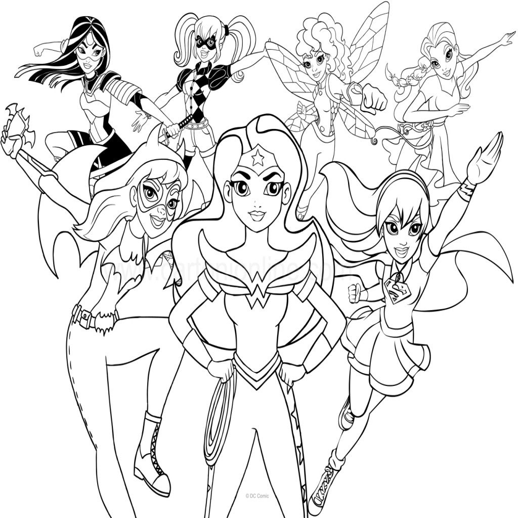 Free Printable Female Superhero Coloring Pages