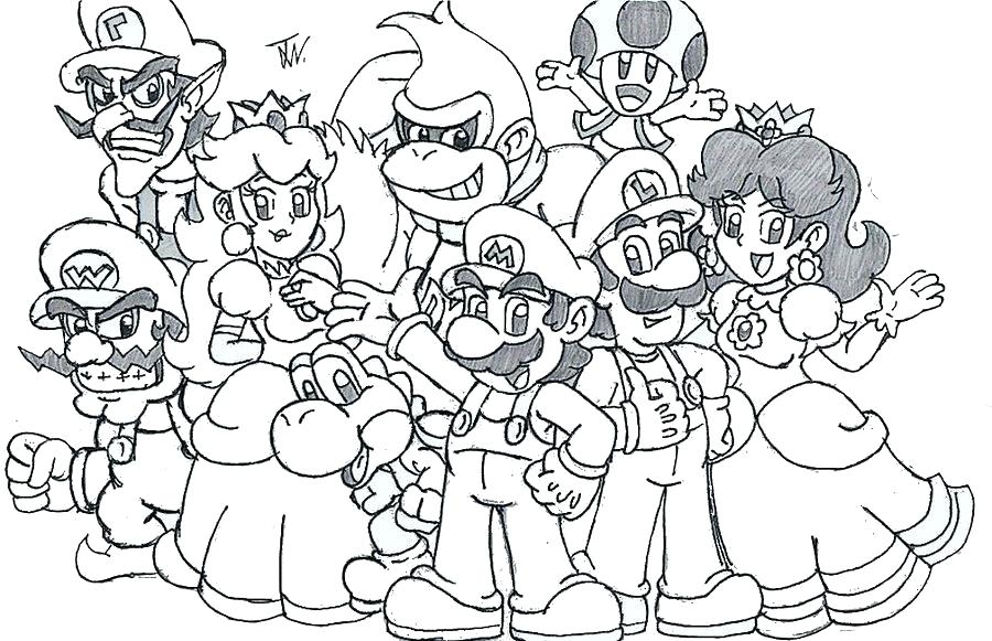 Super Mario Characters Coloring Pages At GetColorings Free 