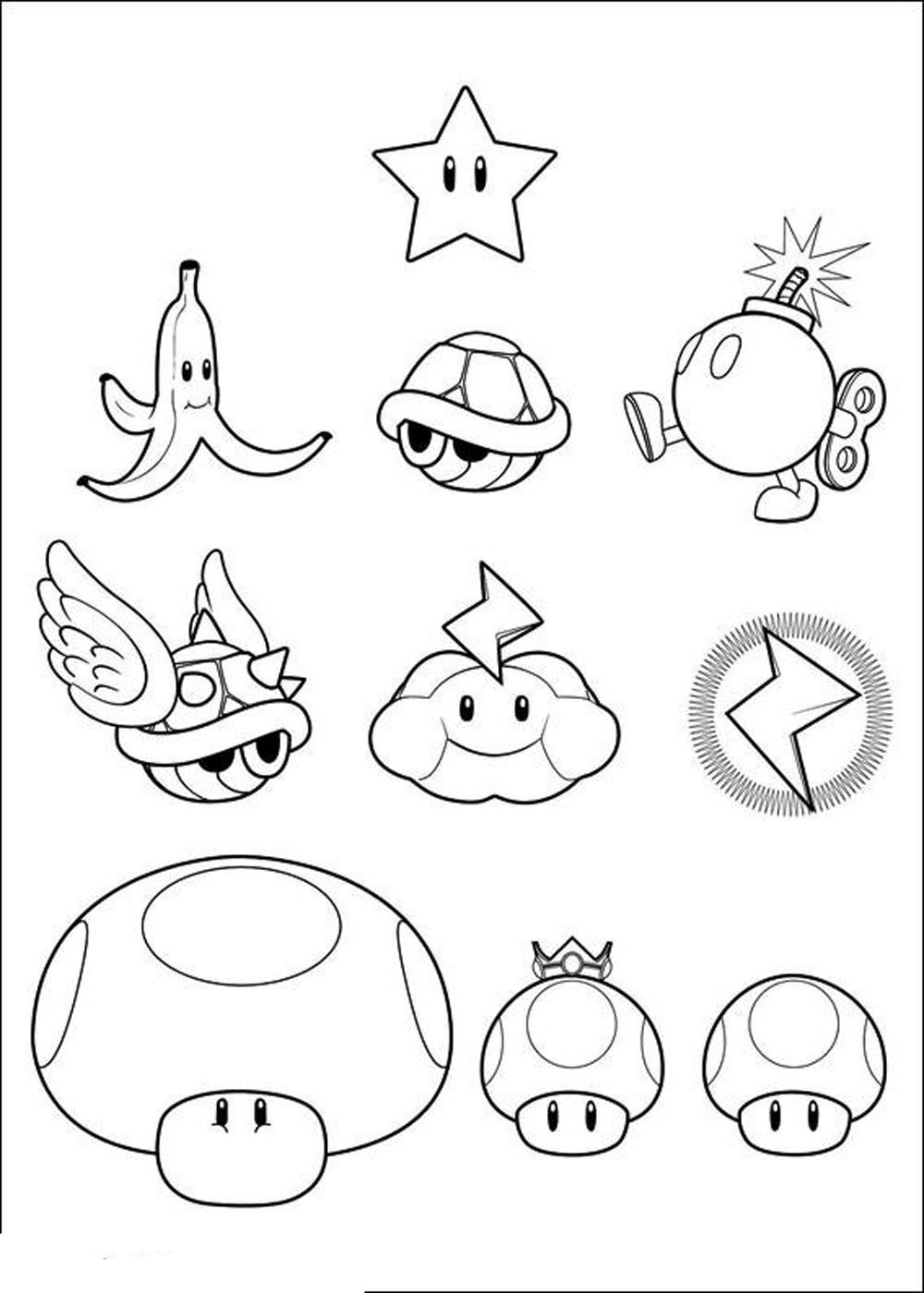 Super Mario Characters Coloring Pages At GetColorings Free 