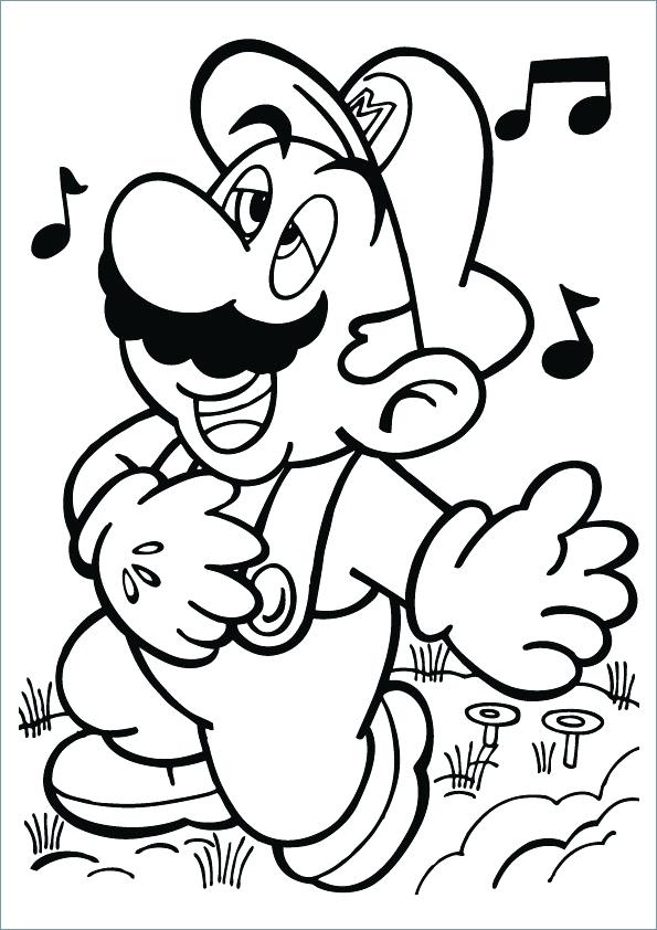 Super Mario Printable Coloring Pages Pdf