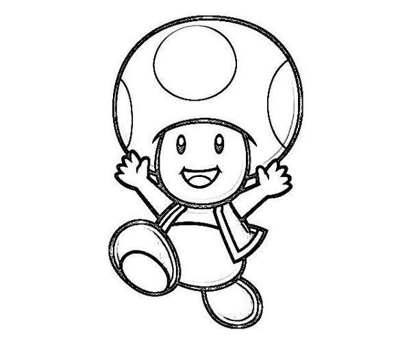 Super Mario Toad Coloring Pages At Free Printable Colorings Pages To Print 