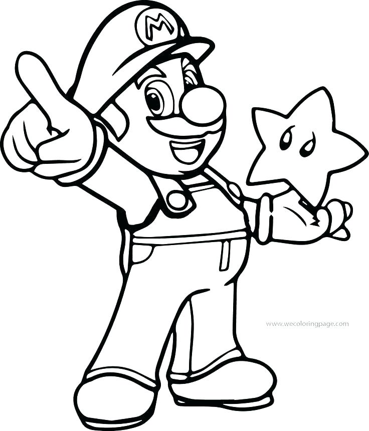 Super Paper Mario Coloring Pages At Free Printable