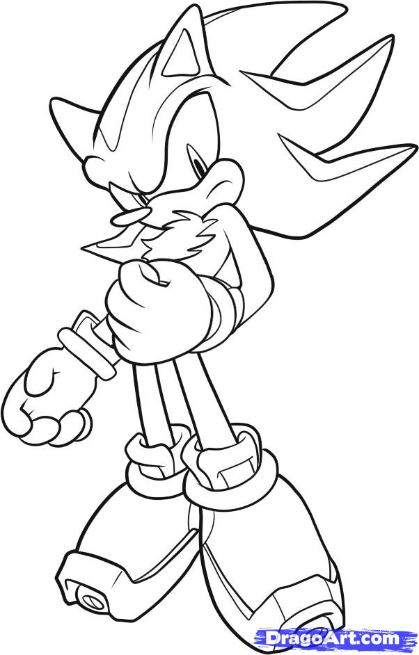 10 Sonic The Hedgehog Coloring Pages Printable Super Shadow The