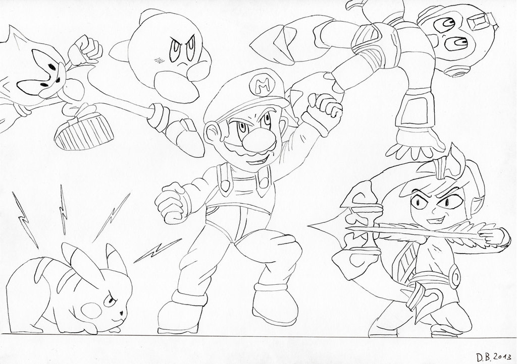 Smash Brothers Coloring Pages Coloring Pages