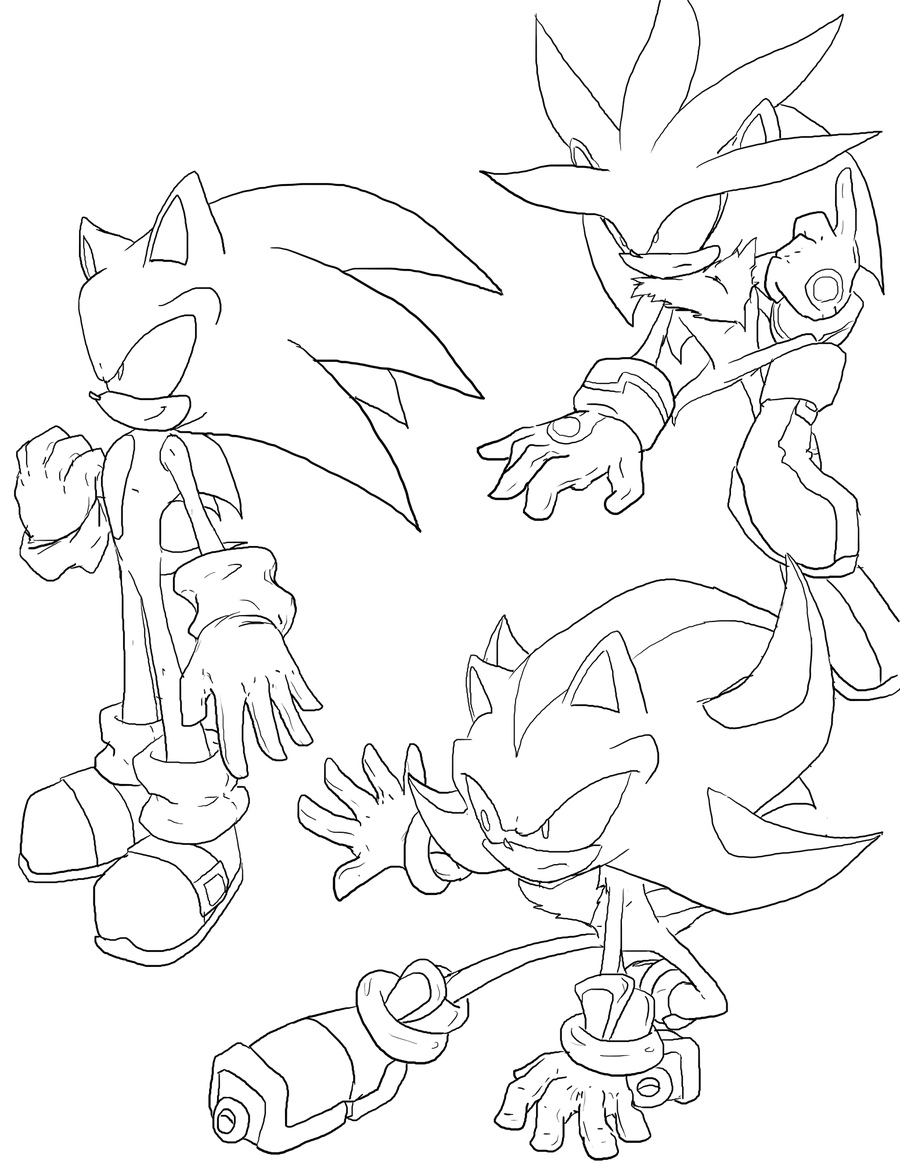 Super Sonic And Super Shadow Coloring Pages at GetColorings.com | Free