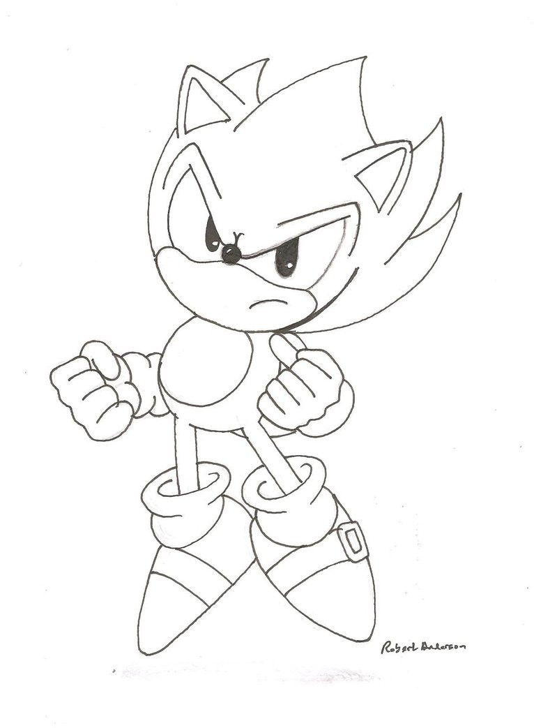 Super Sonic The Hedgehog Coloring Pages at GetColorings.com | Free