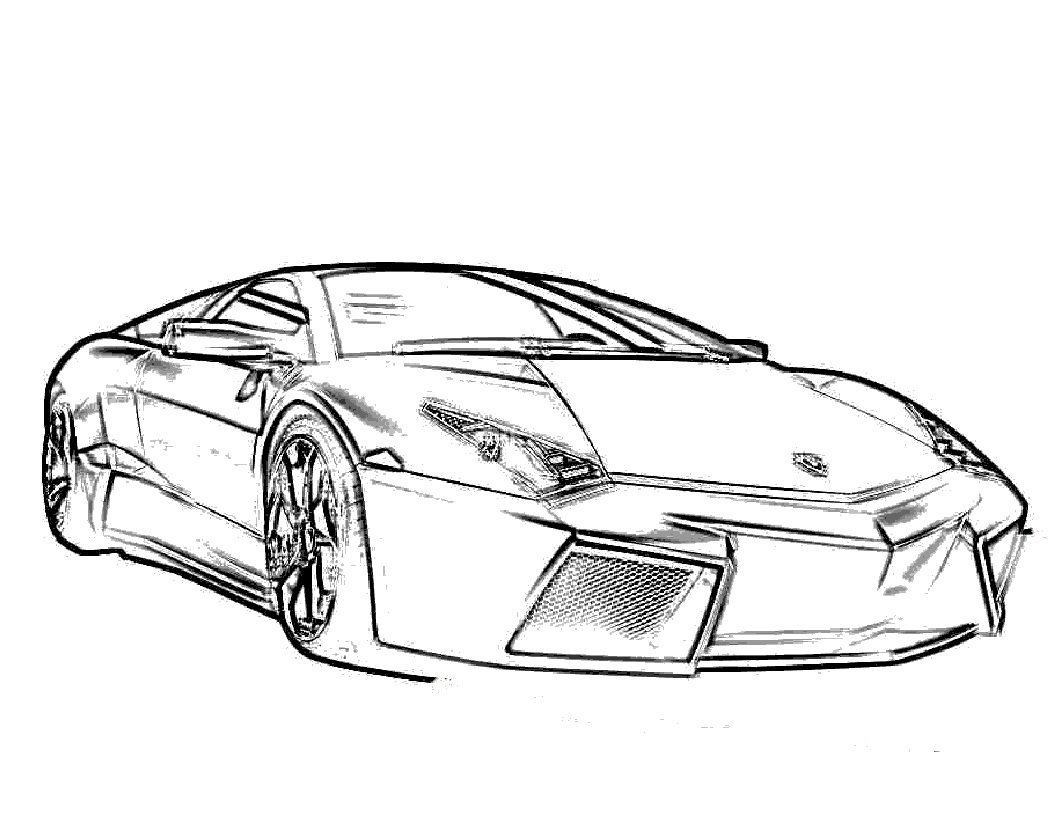 Lamborghini Aventador Car Coloring Page Sketch Coloring Page