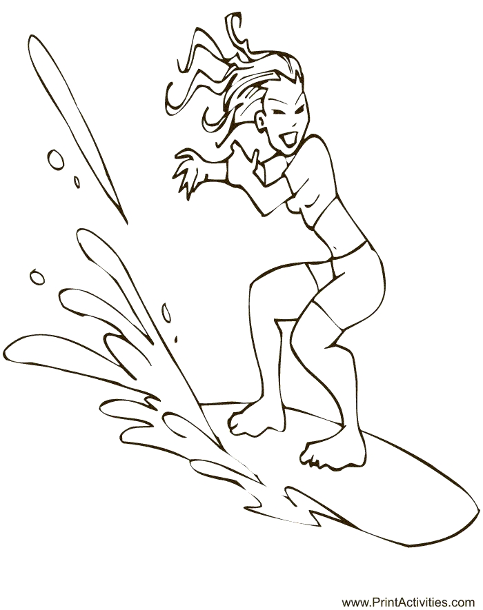 Surfing Coloring Pages At GetColorings Free Printable Colorings