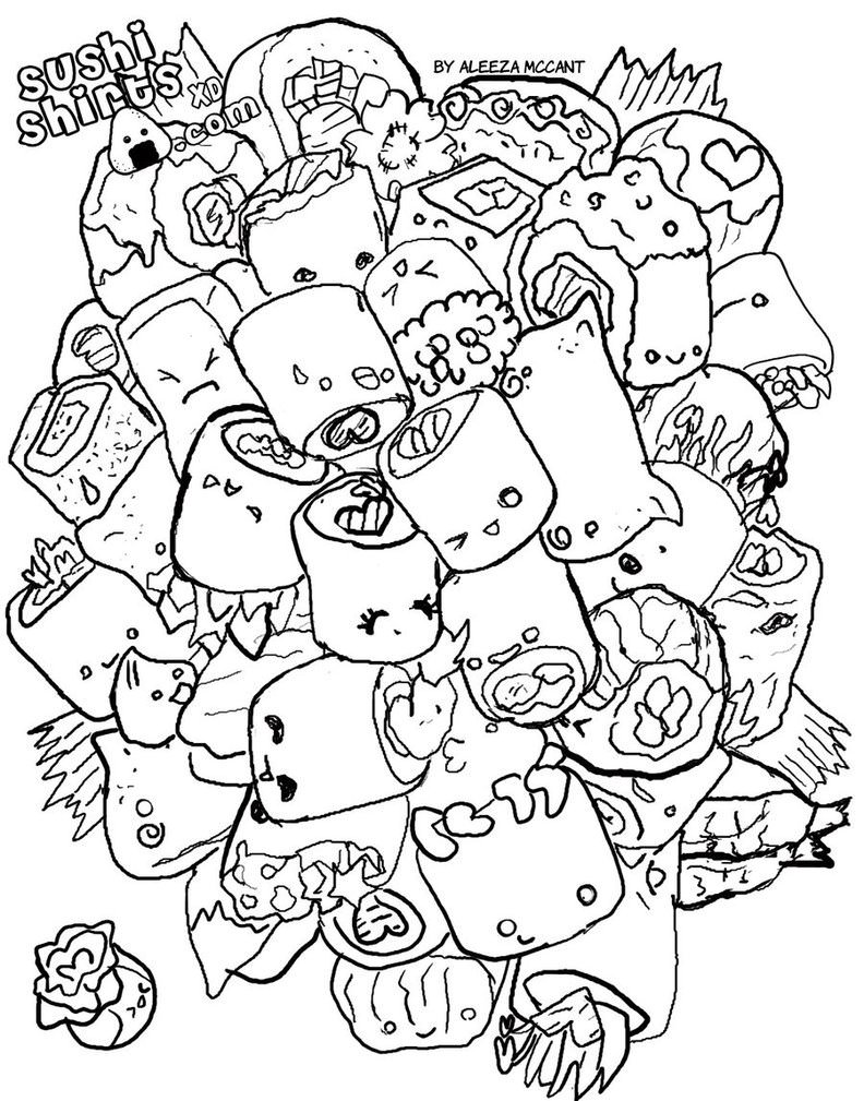Sushi Coloring Pages at GetColorings.com | Free printable ...