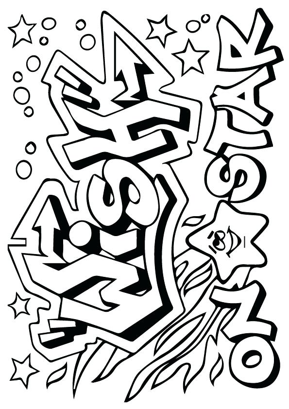 Swag Graffiti Coloring Pages at GetColoringscom Free