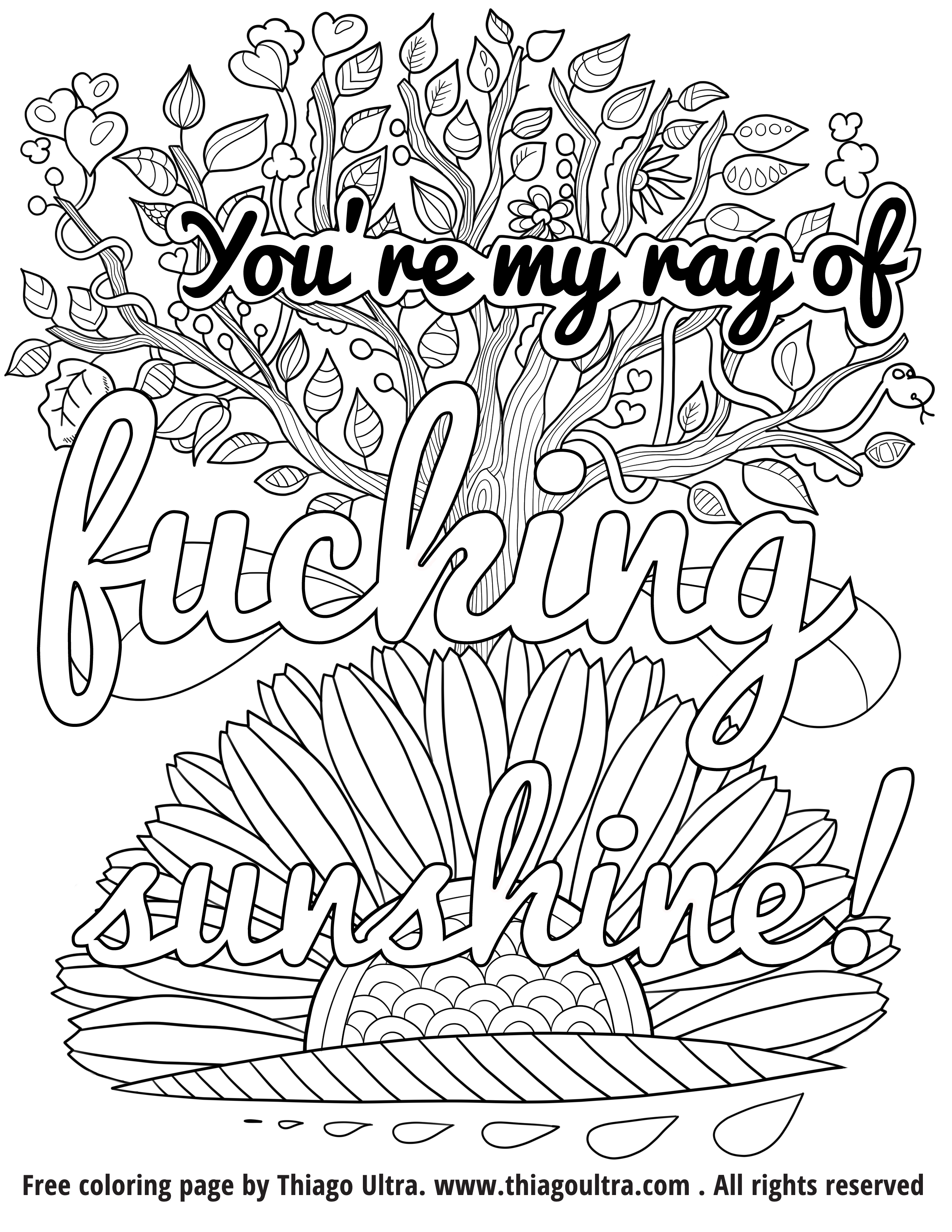 Swear Word Coloring Pages at Free printable