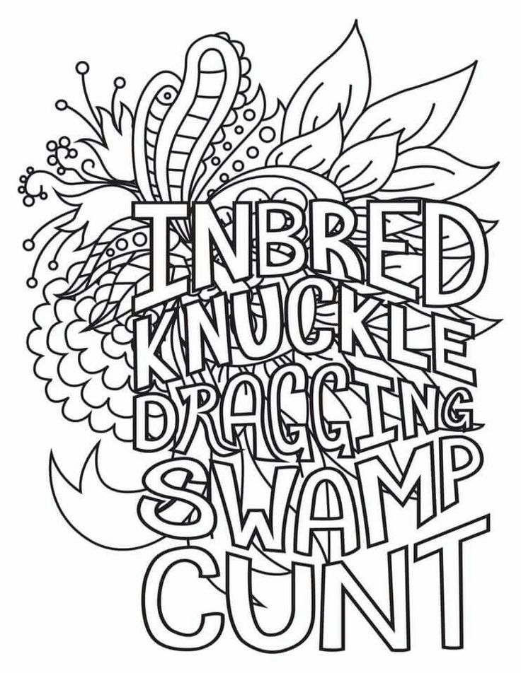 Swear Word Coloring Pages Free Printable