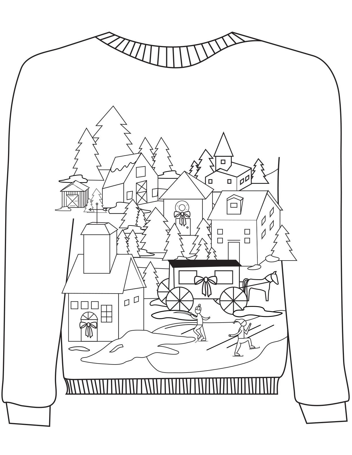 Sweater Coloring Page at GetColorings.com | Free printable colorings