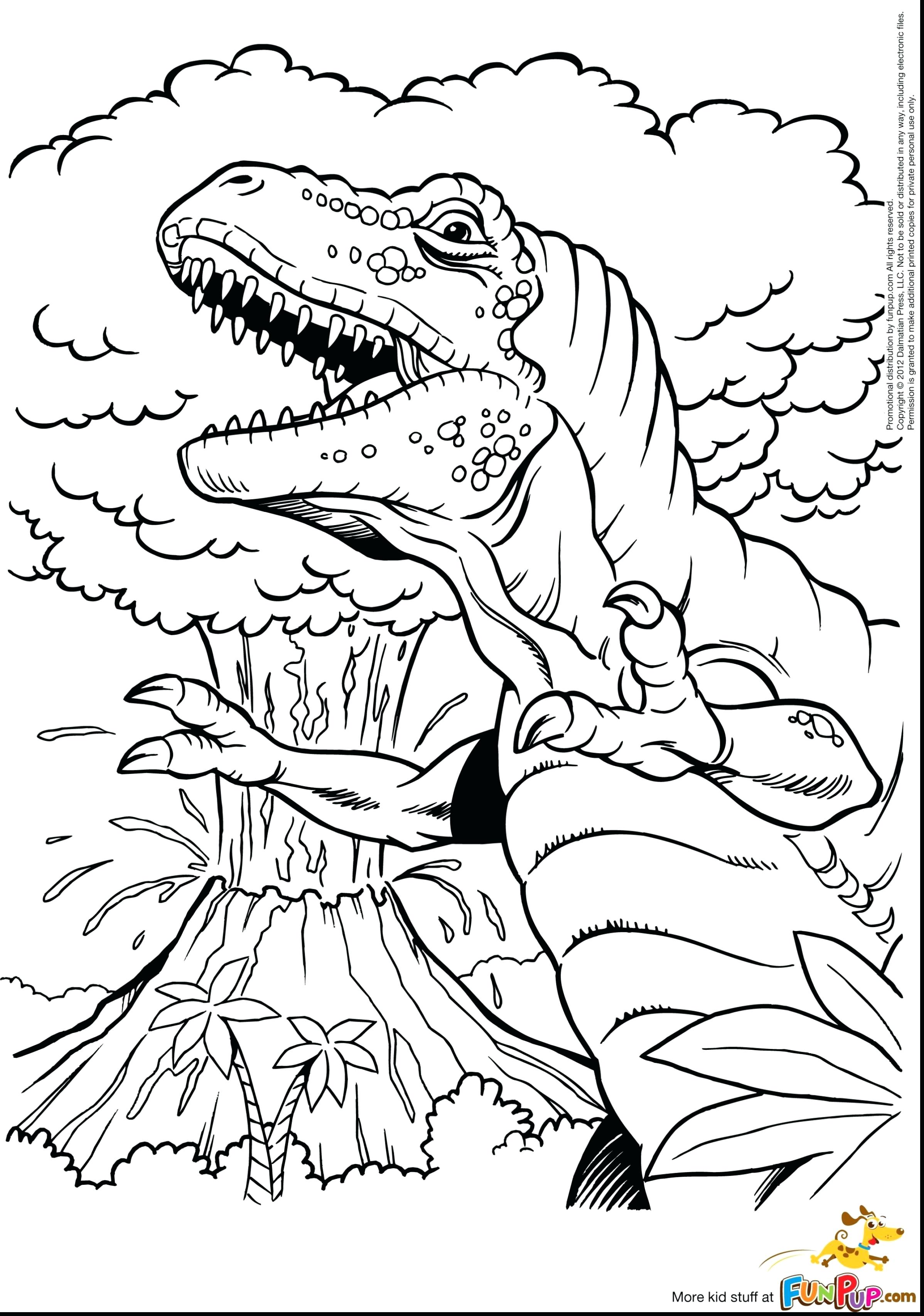 T Rex Coloring Page Printable Free