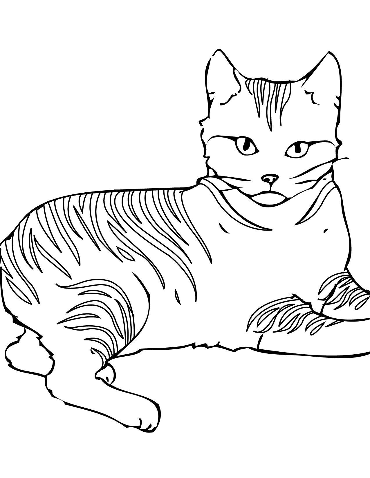 realistic red tabby cat cat coloring pages