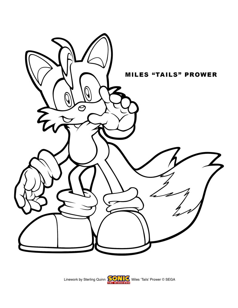 Tails The Fox Coloring Pages at Free printable