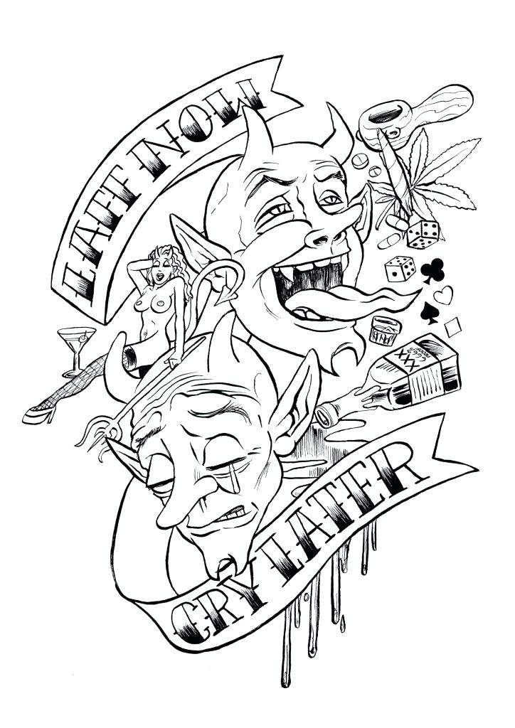 Tattoo Coloring Pages at Free printable colorings