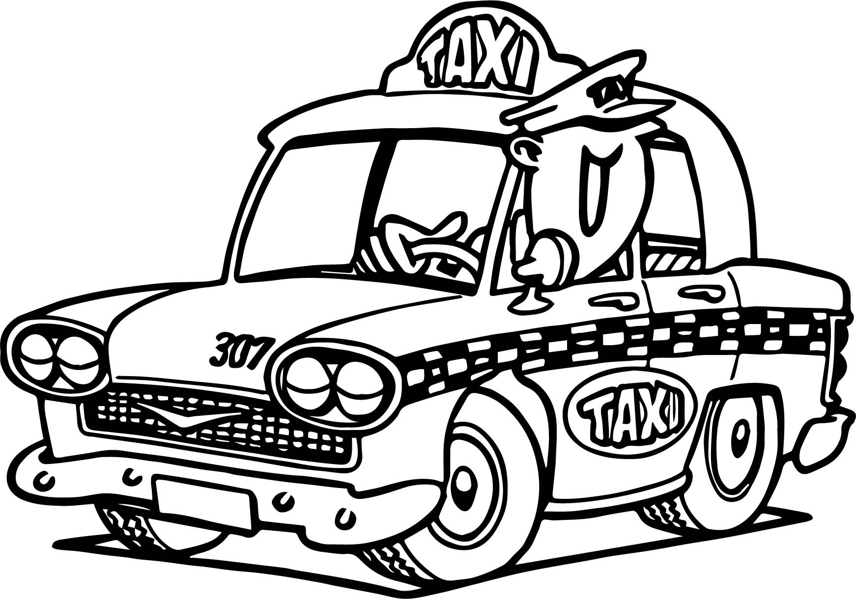 Taxi Coloring Page at GetColorings.com | Free printable colorings pages