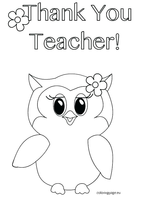 Teacher Appreciation Coloring Pages Printable At