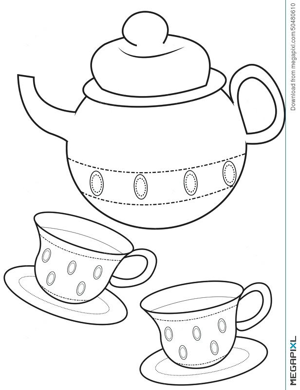 Teacup Coloring Pages Printable at Free printable