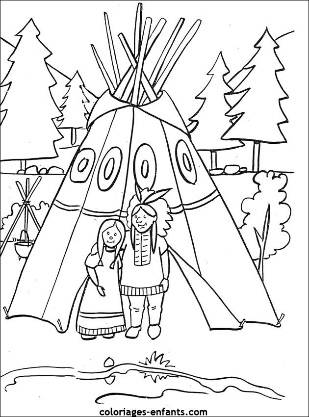 Teepee Coloring Page At GetColorings Free Printable Colorings 