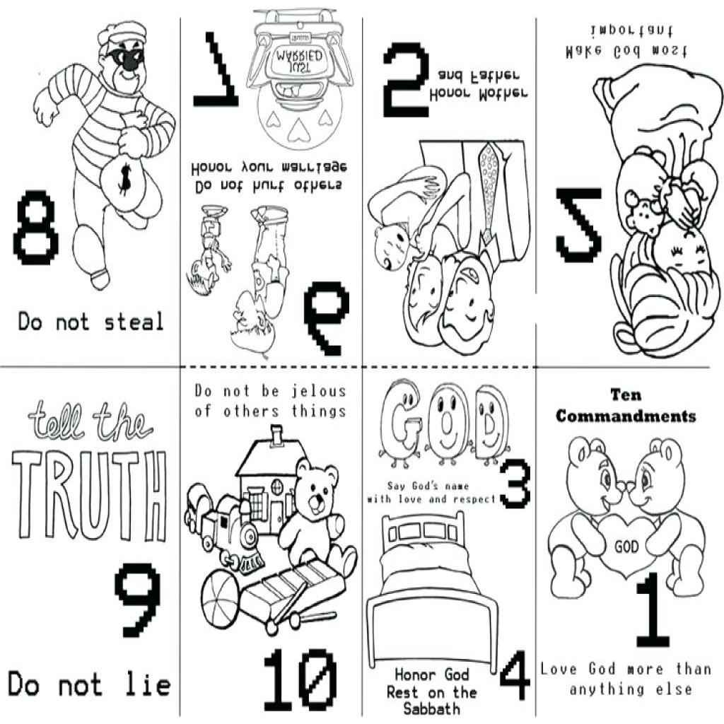 Ten Commandments Coloring Pages For Preschoolers At GetColorings Free Printable Colorings