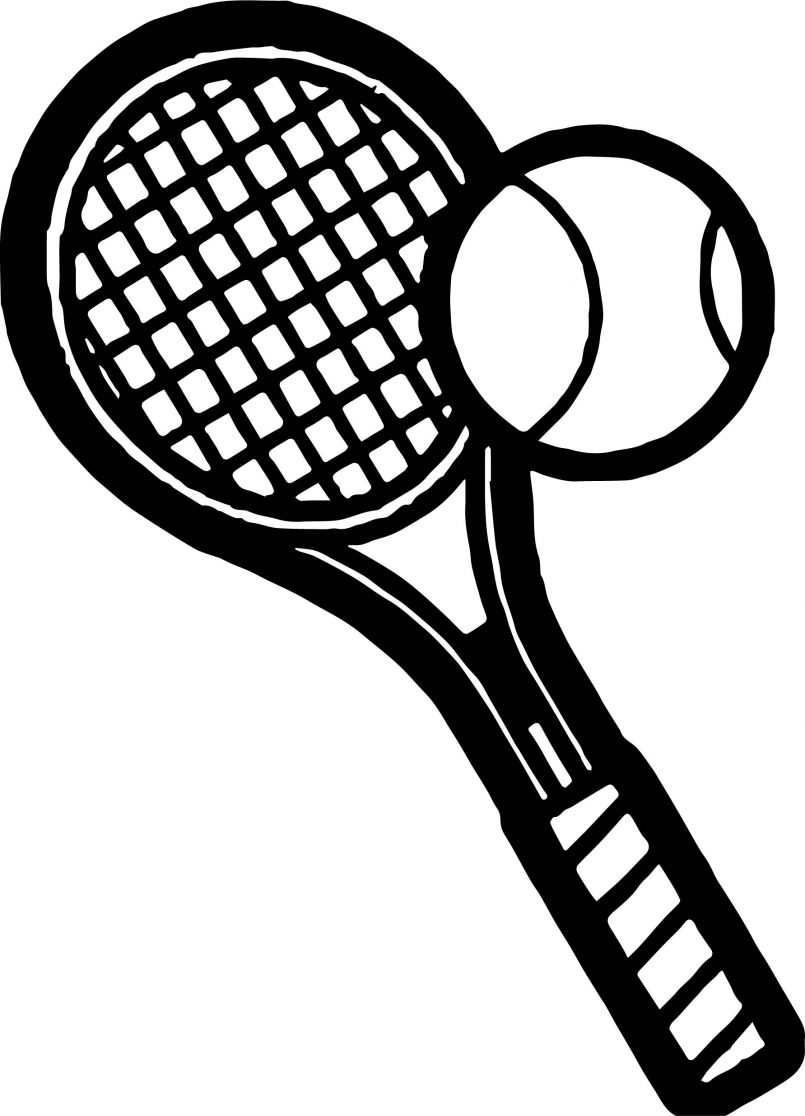 Tennis Racket Coloring Page at Free printable