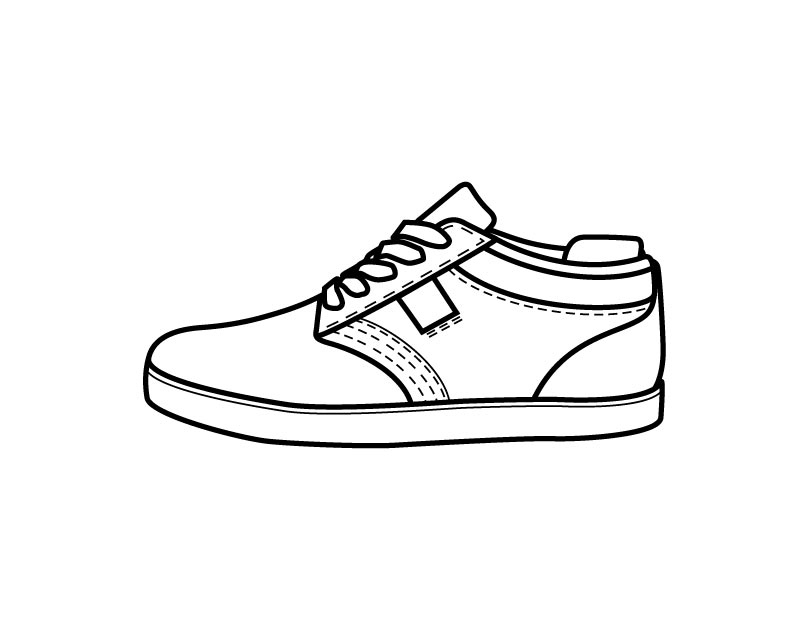 Converse Shoe Coloring Page At GetColorings Free Printable 