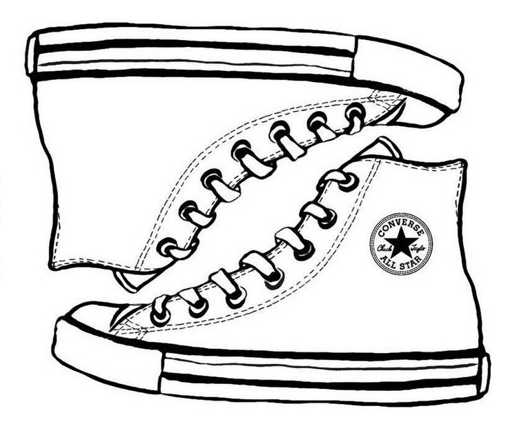 Tennis Shoe Coloring Page At GetColorings Free Printable 