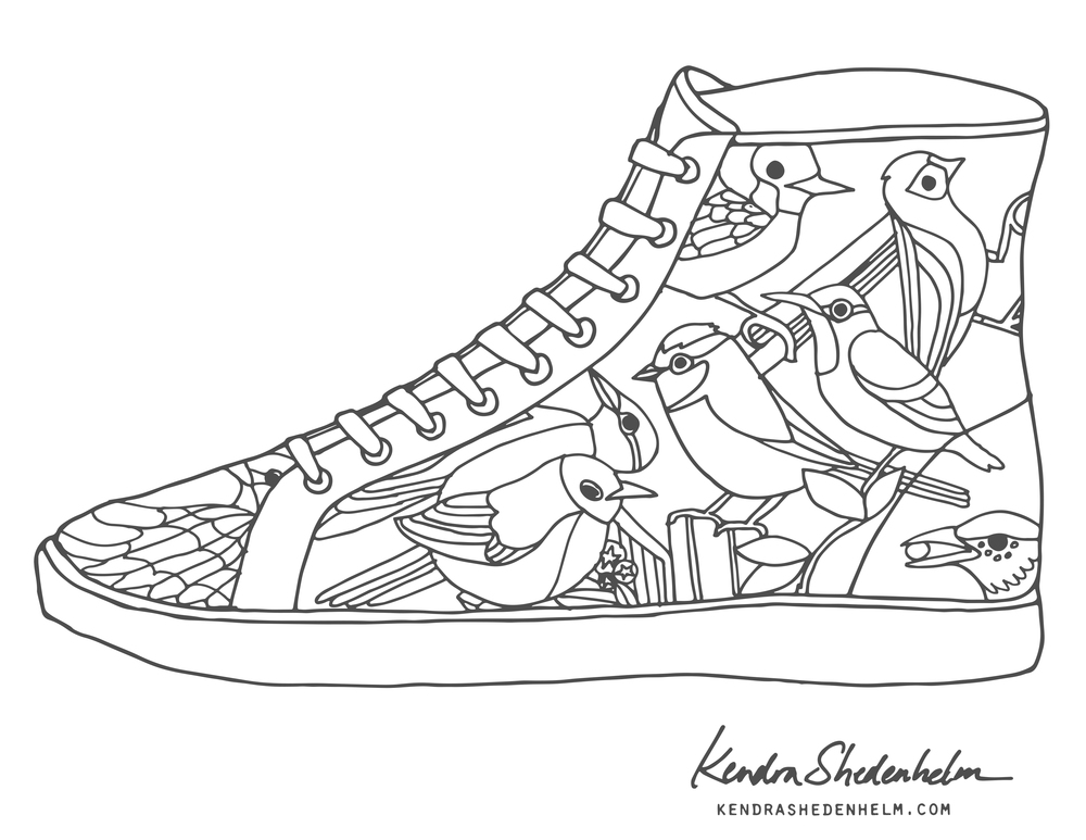 Tennis Shoe Coloring Page At GetColorings Free Printable 