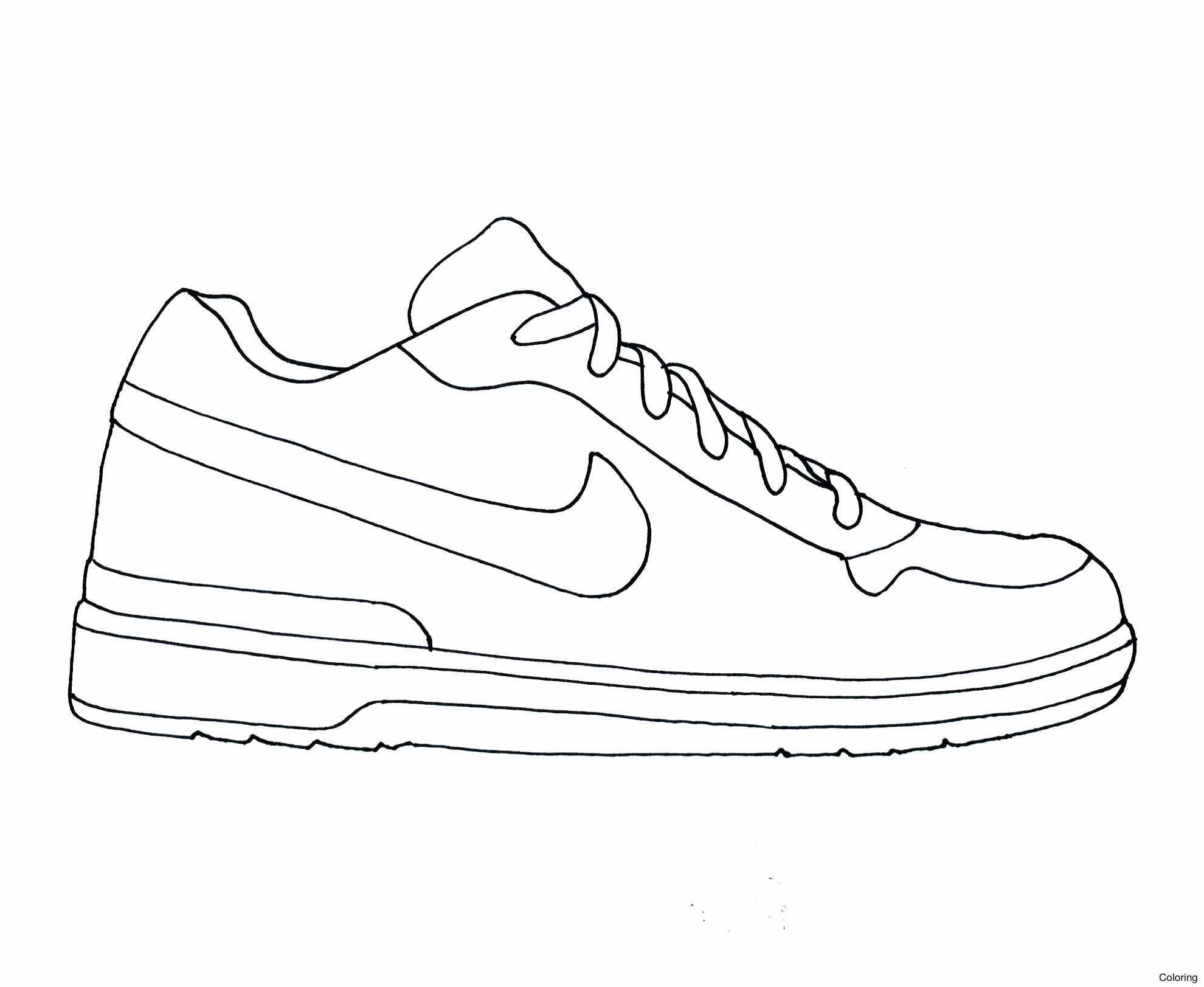 Tennis Shoe Coloring Page at Free printable