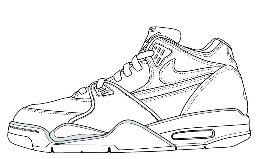 Tennis Shoe Coloring Pages At GetColorings Free Printable 
