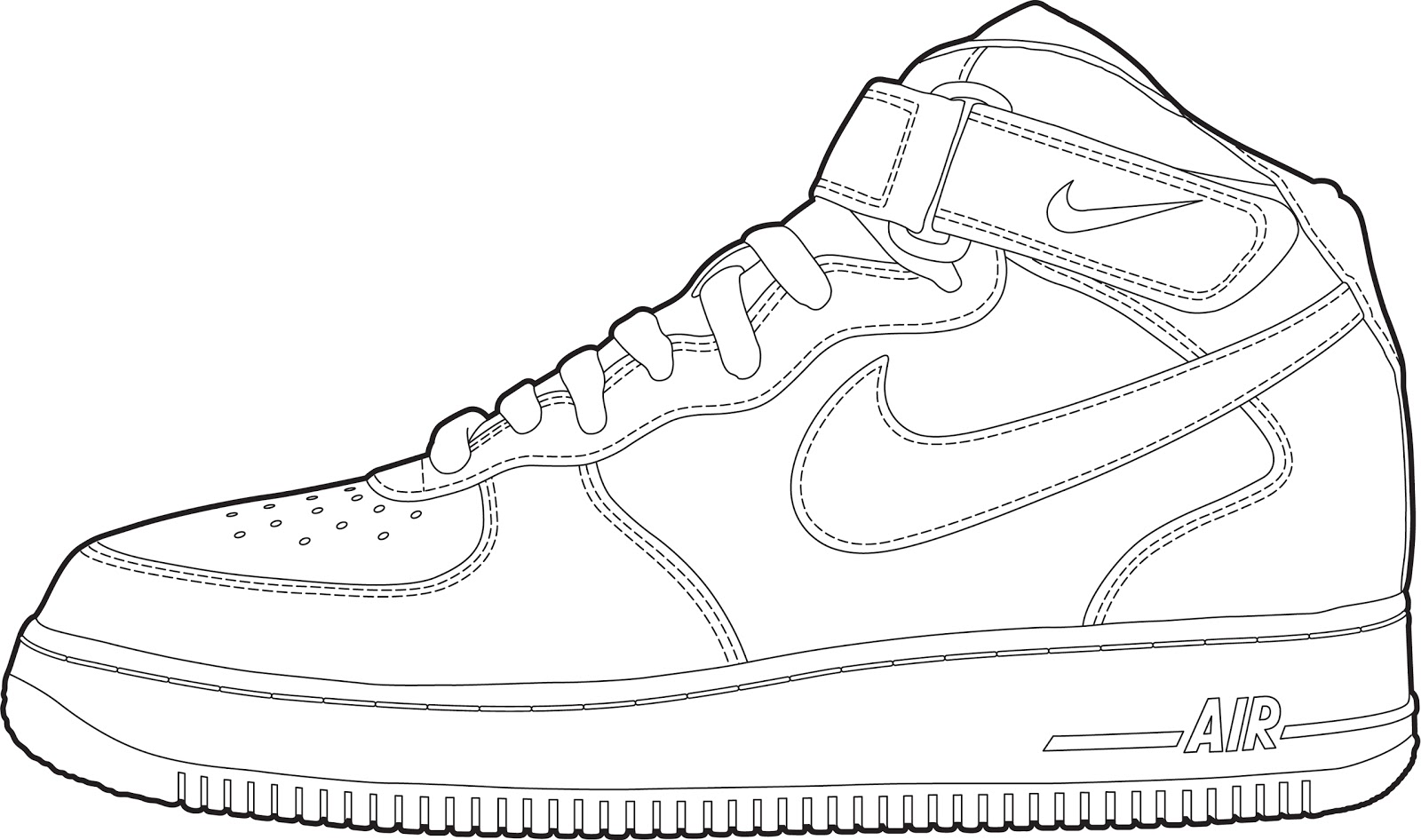 Tennis Shoe Coloring Pages at Free printable