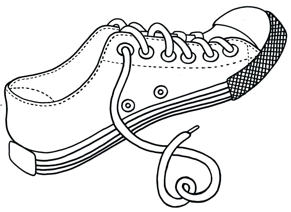 Tennis Shoe Coloring Pages At GetColorings Free Printable 