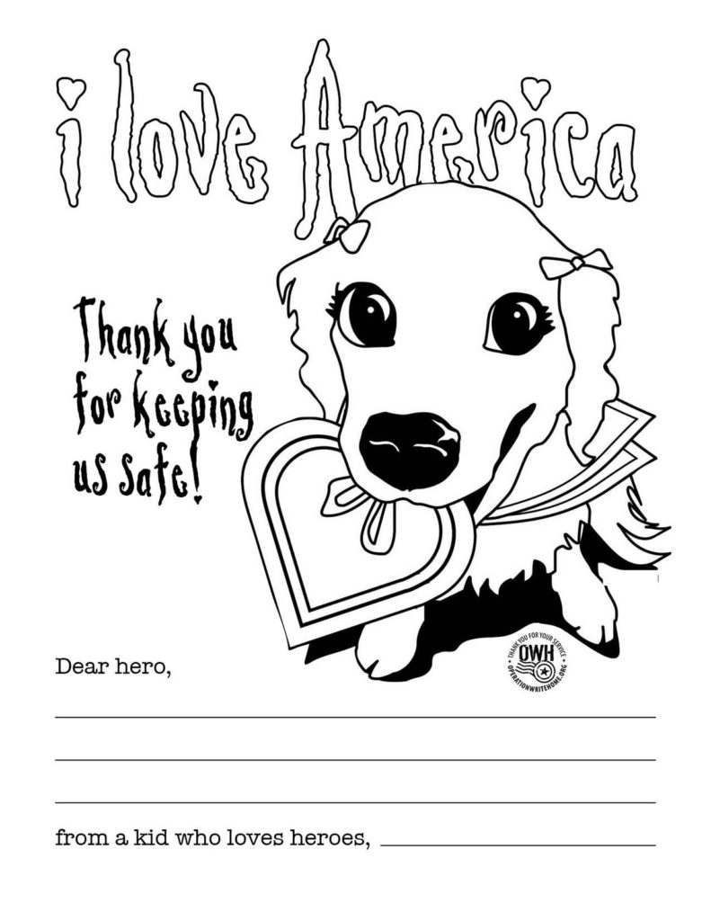 Free Printable Thank You For Your Service Coloring Pages