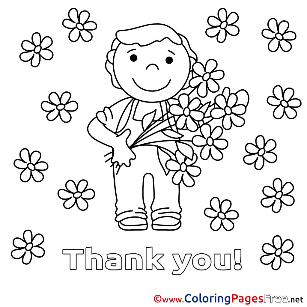 Thank You Card Coloring Printable : Thank you Coloring pages for kids