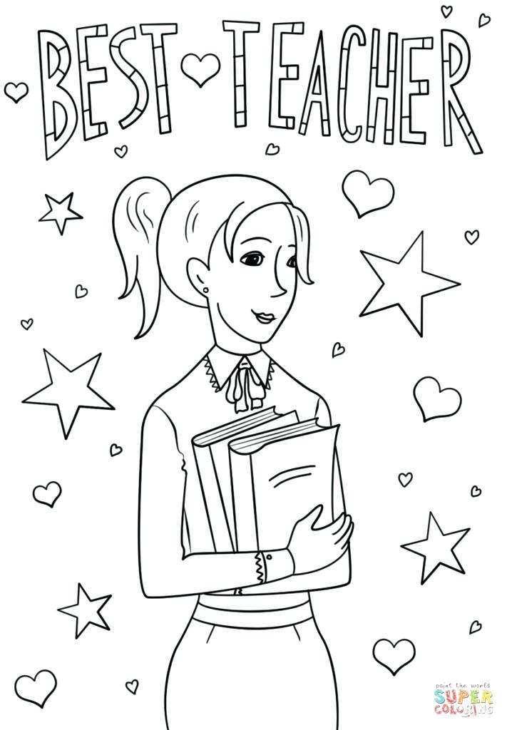 Thank You Teacher Coloring Pages at