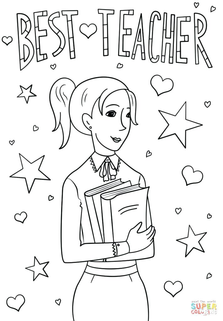 Free Printable Thank You Teacher Coloring Pages