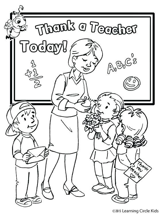 Thank You Teacher Coloring Pages at Free printable