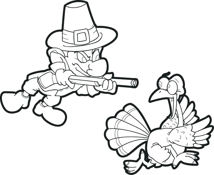 turkey with pumpkins coloring pages