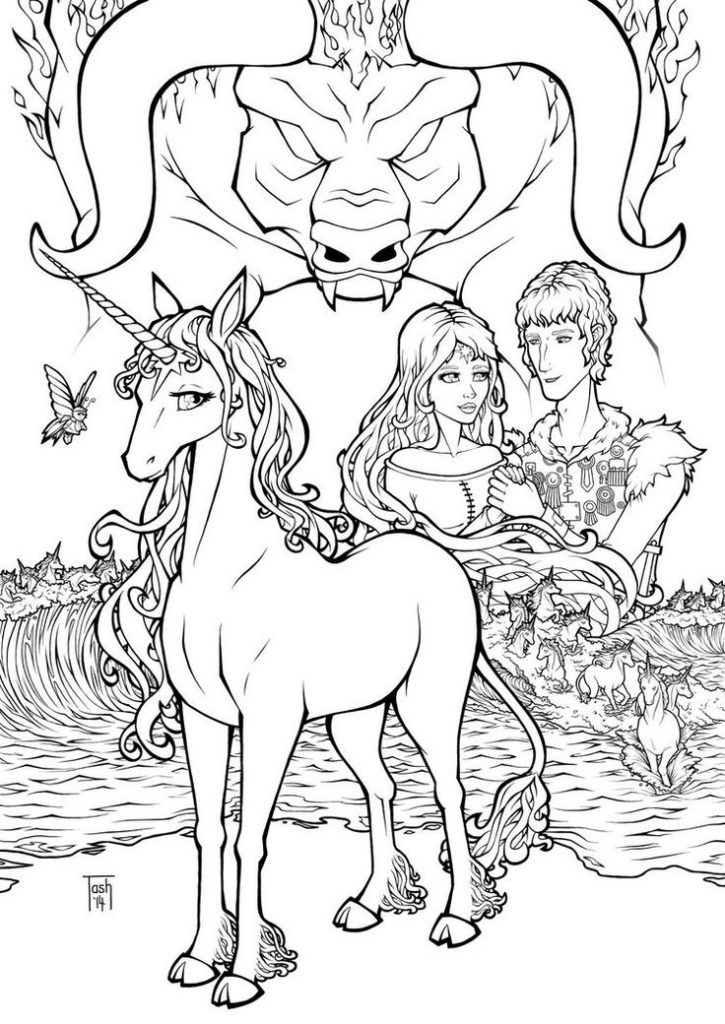 The Last Unicorn Coloring Pages at GetColorings.com | Free printable