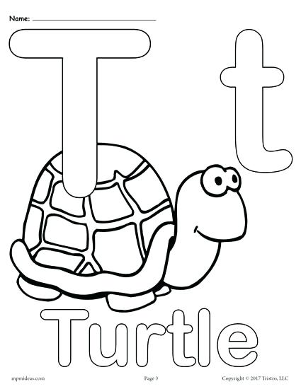 The Letter T Coloring Pages At Free Printable