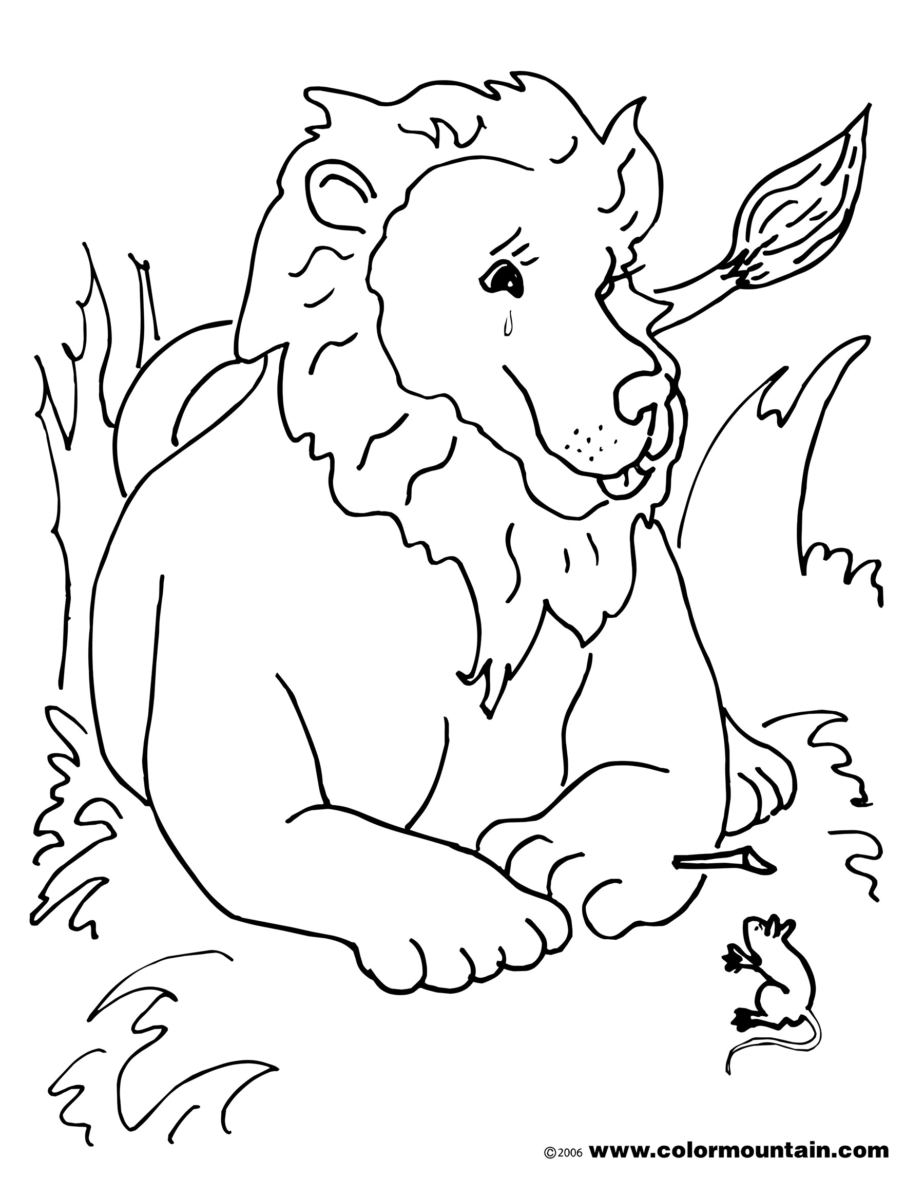 The Lion And The Mouse Coloring Page at GetColorings.com | Free